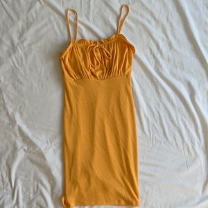Yellow Ribbed Dress
